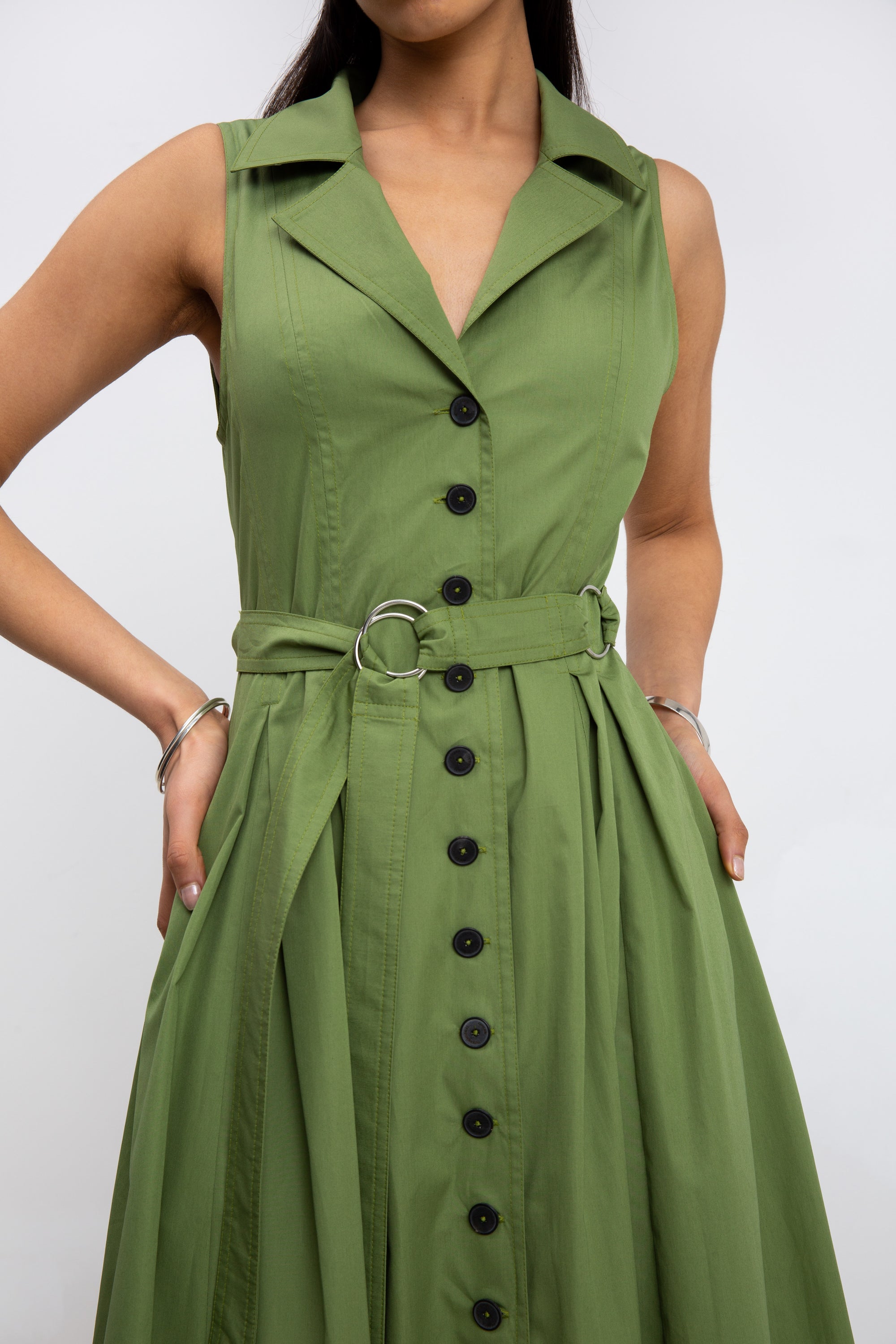 BUTTON DRESS